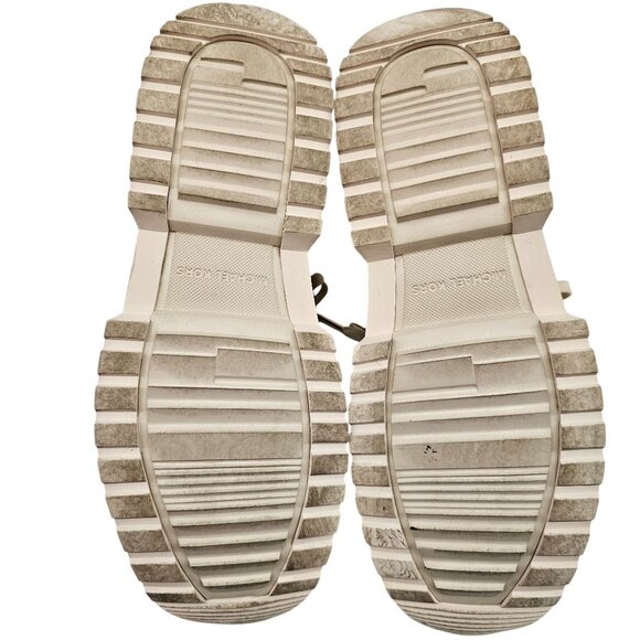 Michael Kors Womens Muse Glitter Gold Mesh Trainer Sneakers 10M - Picture 13 of 14